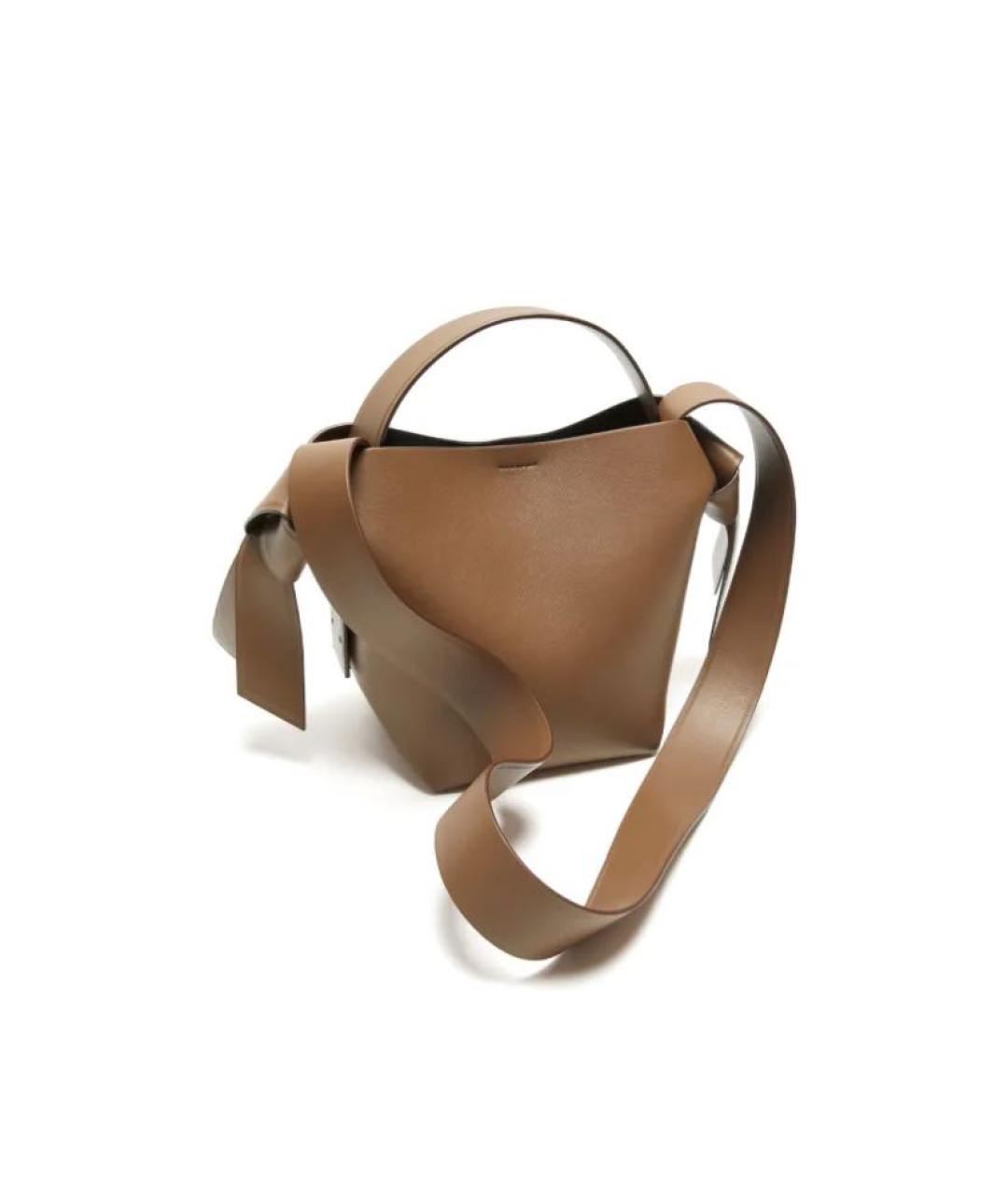 ACNE STUDIOS Коричневая кожаная сумка через плечо, фото 3