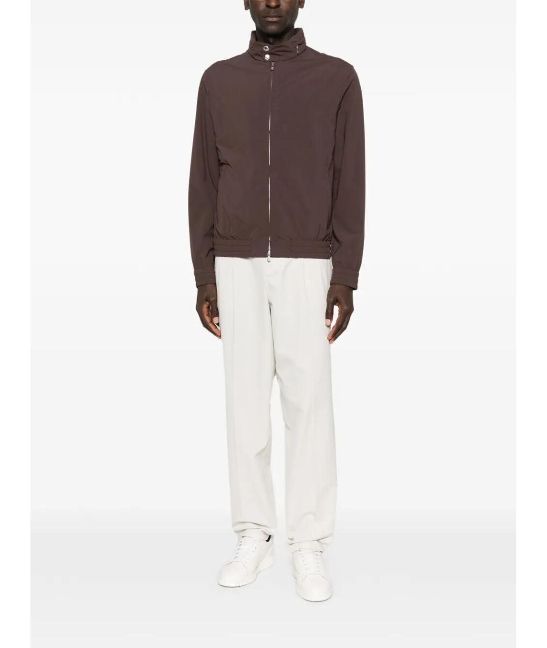 BRUNELLO CUCINELLI Коричневая полиамидовая куртка, фото 2
