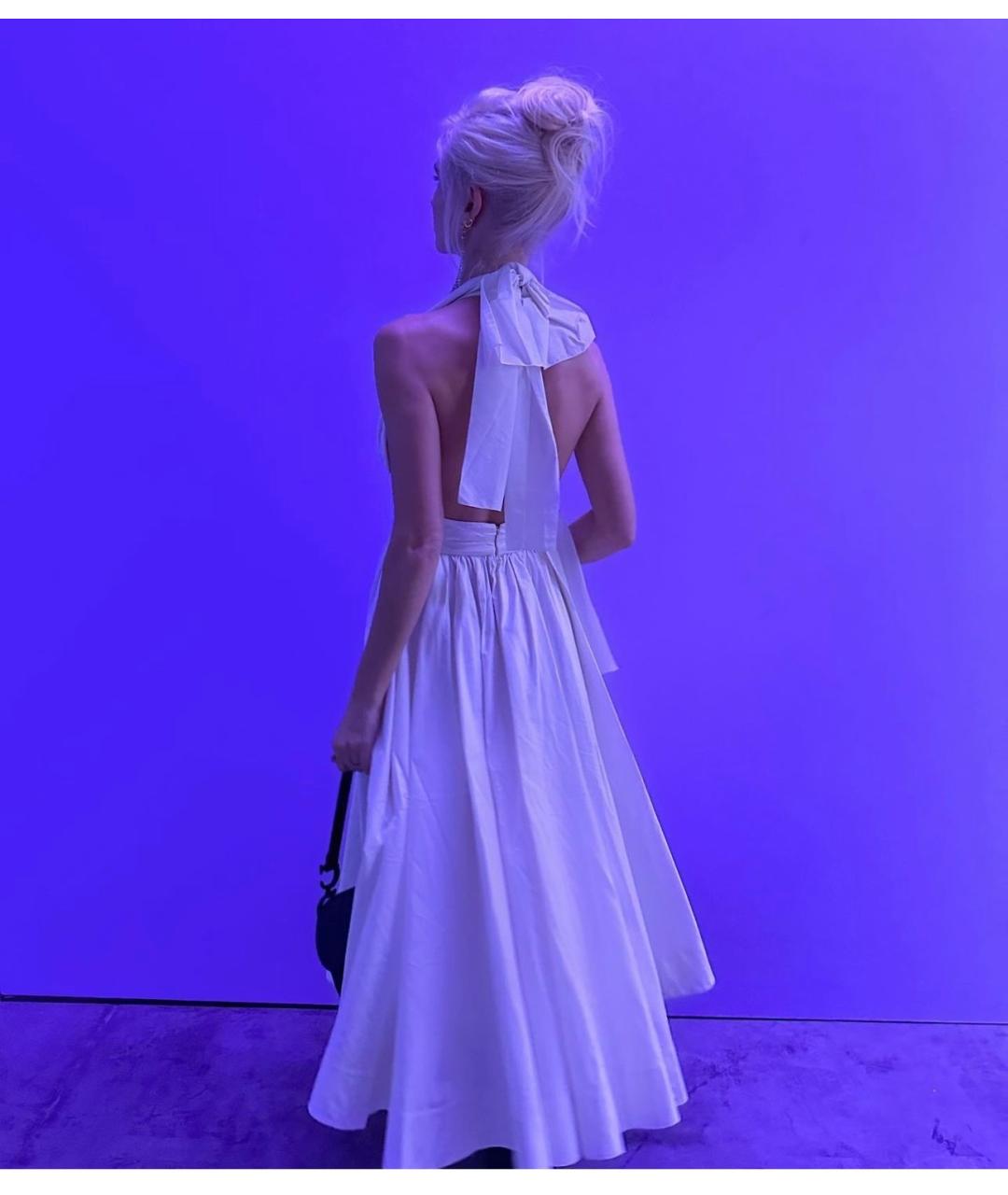 CHRISTIAN DIOR Белое хлопковое вечернее платье, фото 8
