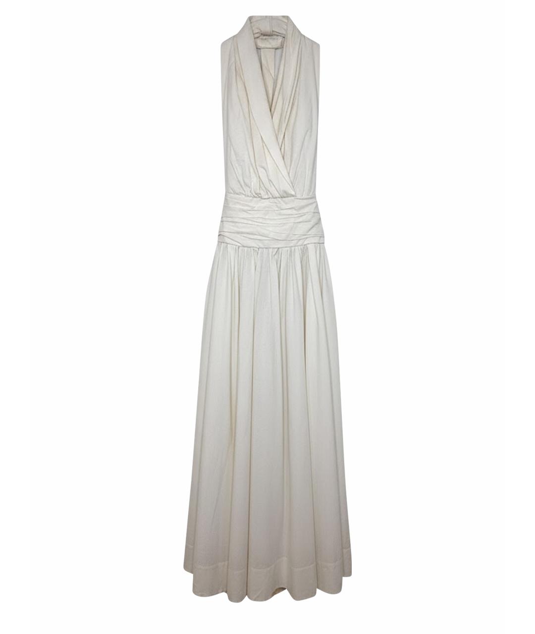 CHRISTIAN DIOR Белое хлопковое вечернее платье, фото 1
