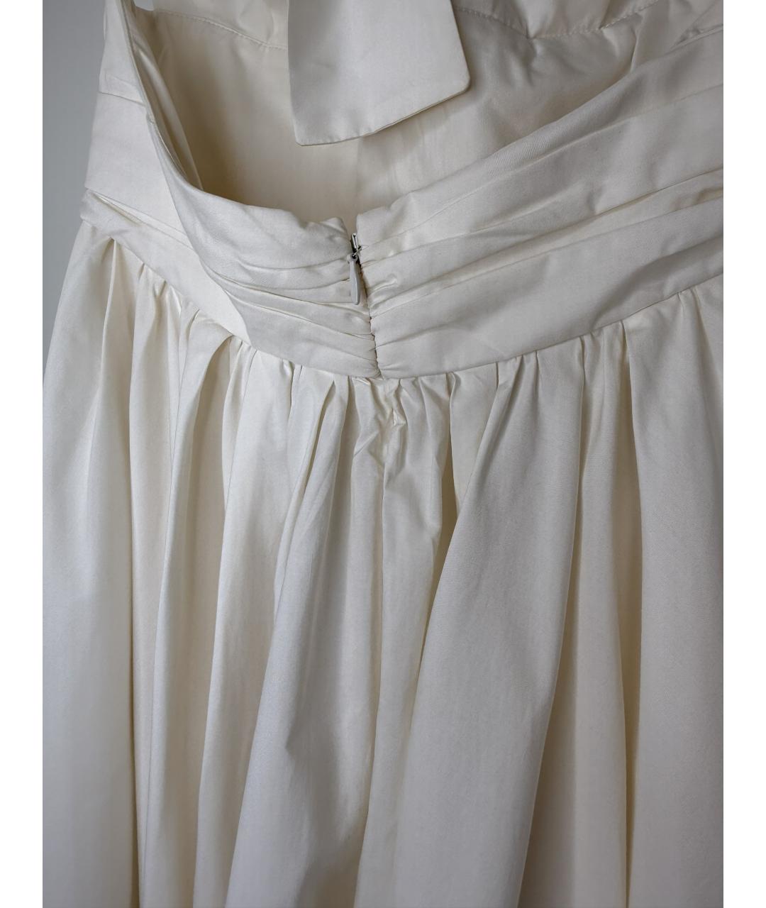 CHRISTIAN DIOR Белое хлопковое вечернее платье, фото 5