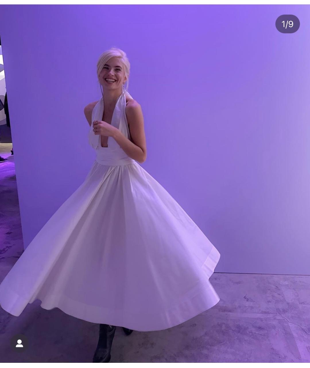 CHRISTIAN DIOR Белое хлопковое вечернее платье, фото 7