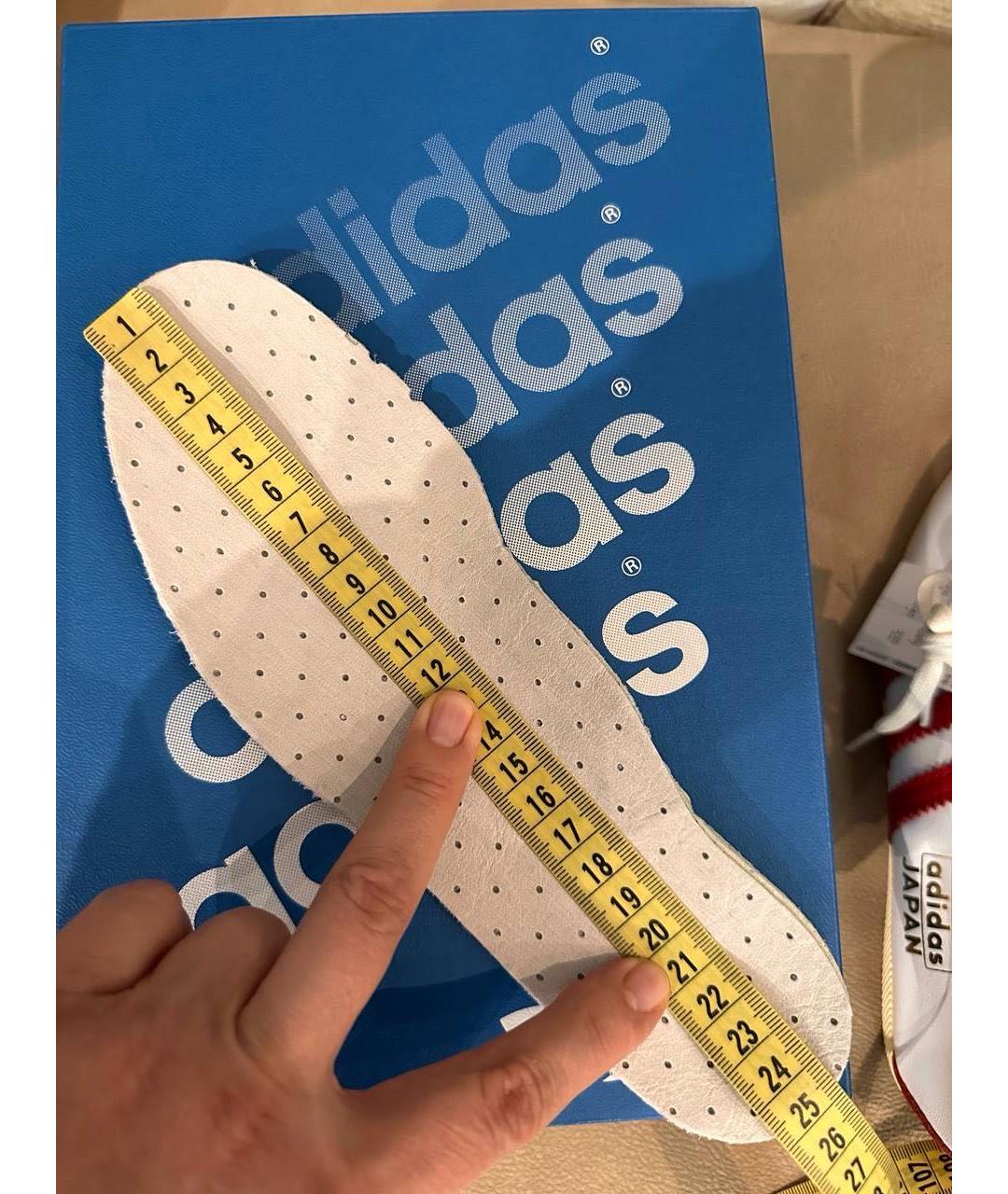 ADIDAS Белые кожаные кроссовки, фото 4