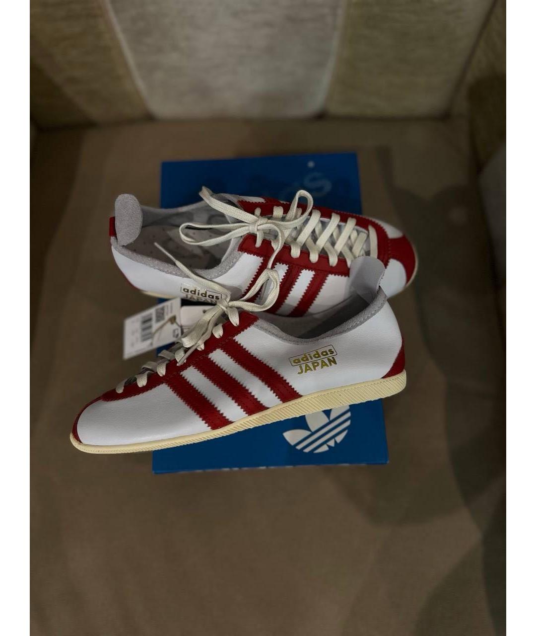 ADIDAS Белые кожаные кроссовки, фото 2