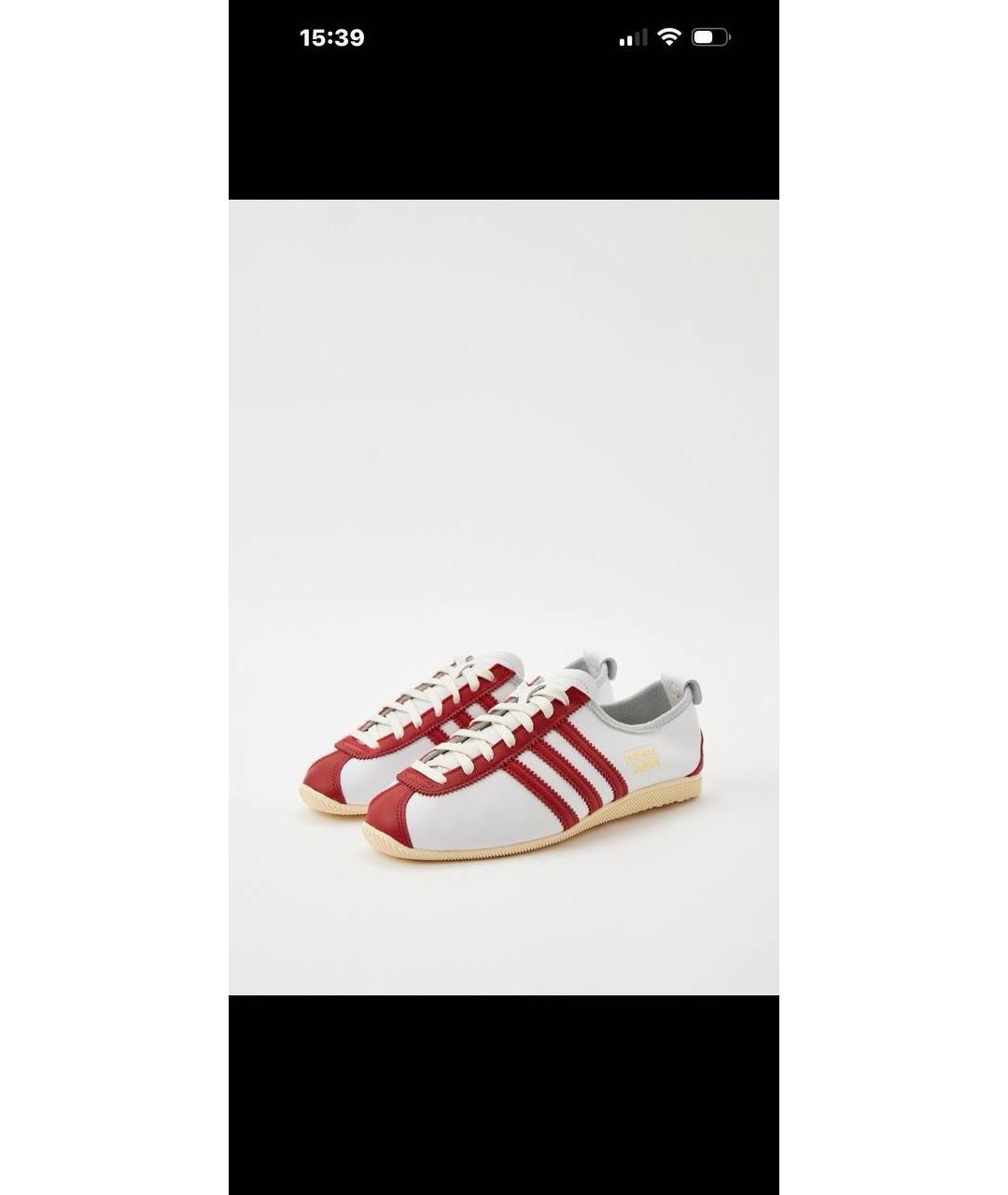 ADIDAS Белые кожаные кроссовки, фото 5