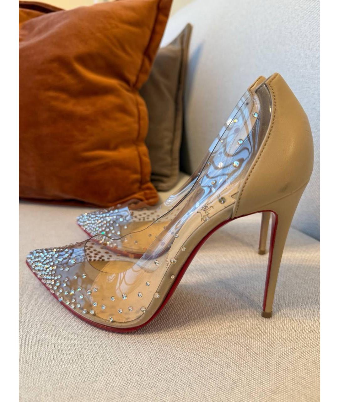 CHRISTIAN LOUBOUTIN Бежевые резиновые туфли, фото 2