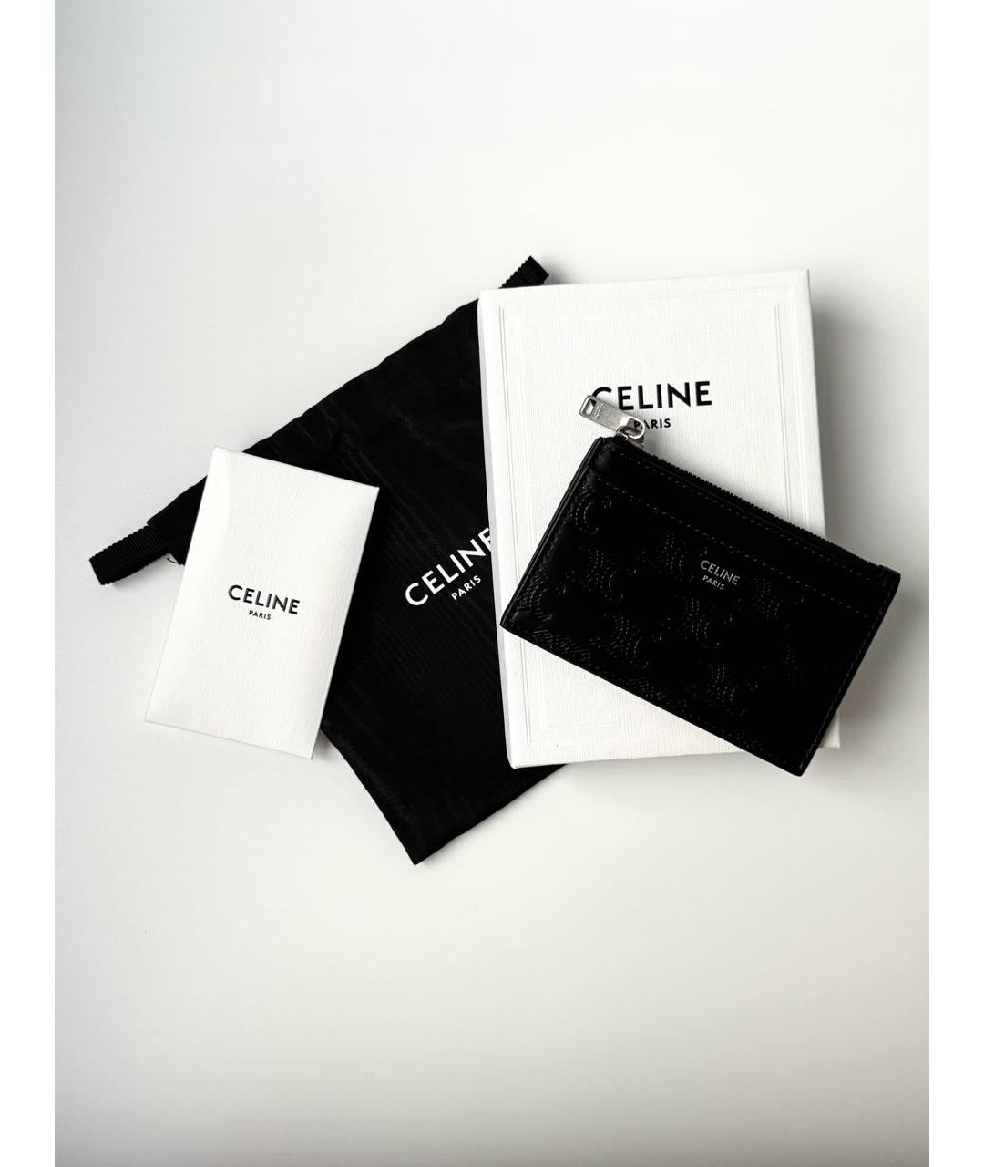 CELINE Черный кожаный кардхолдер, фото 4