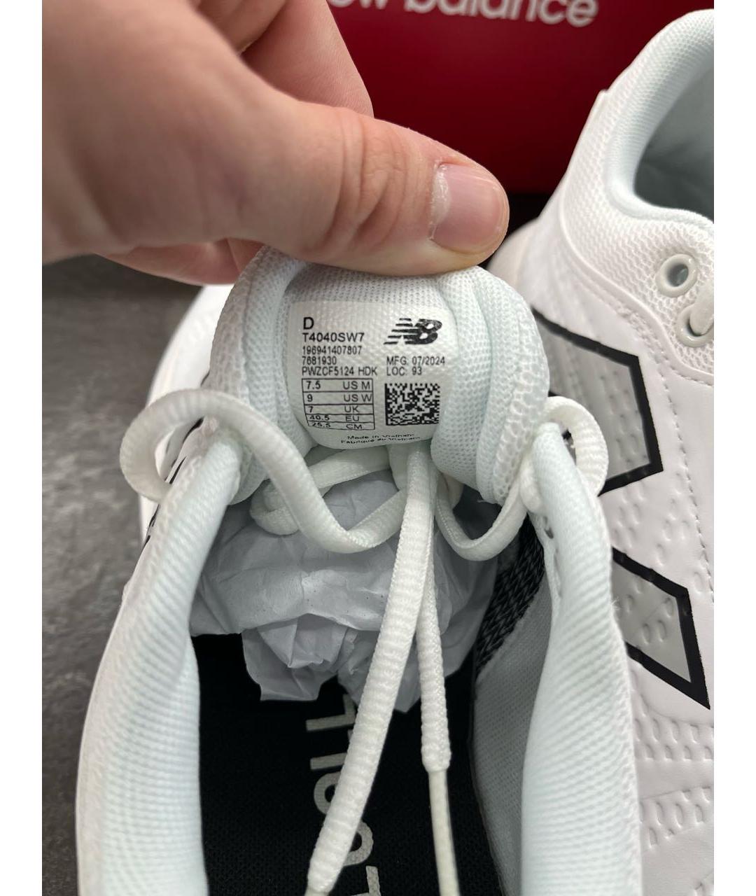 NEW BALANCE Белые текстильные низкие кроссовки / кеды, фото 5