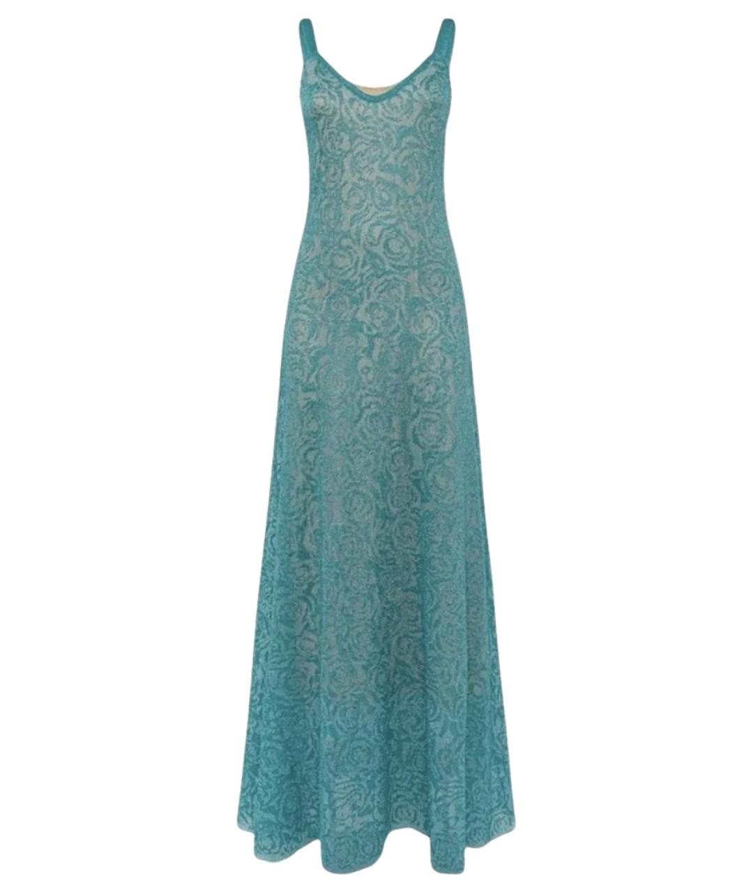 BLUGIRL Бирюзовое вискозное коктейльное платье, фото 1