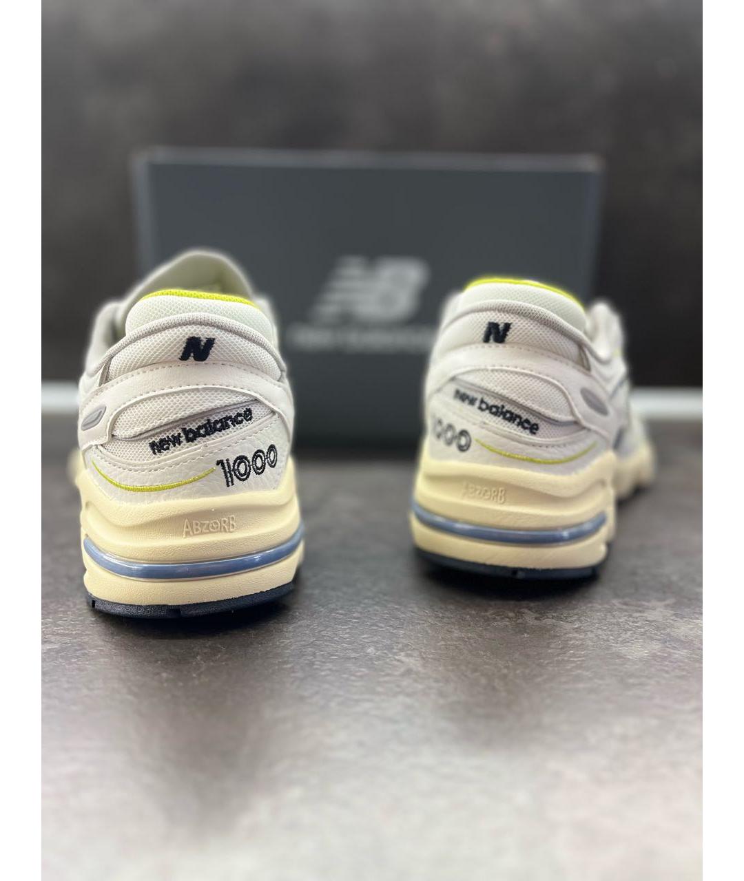 NEW BALANCE Белые низкие кроссовки / кеды из искусственной кожи, фото 4