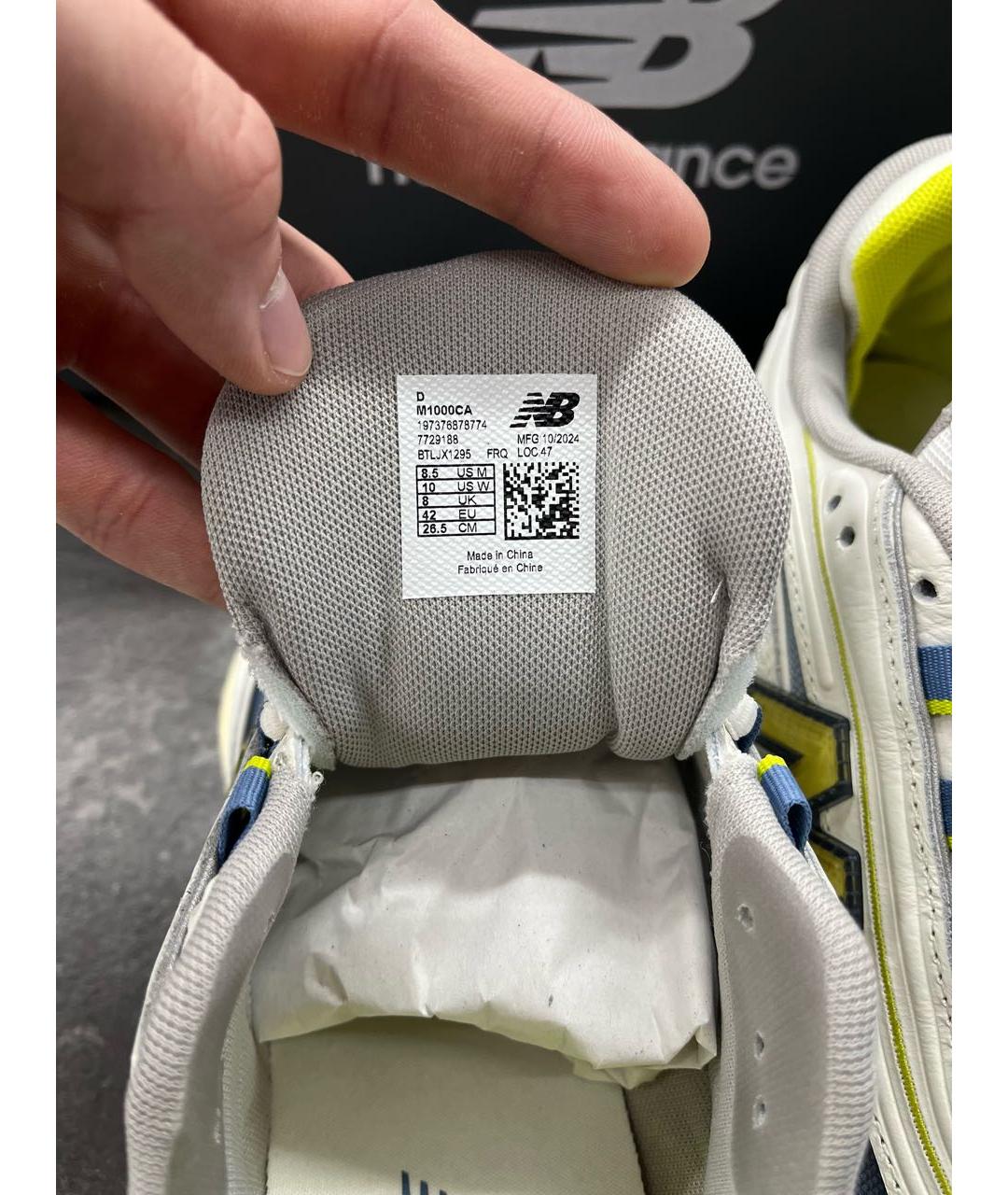 NEW BALANCE Белые низкие кроссовки / кеды из искусственной кожи, фото 5