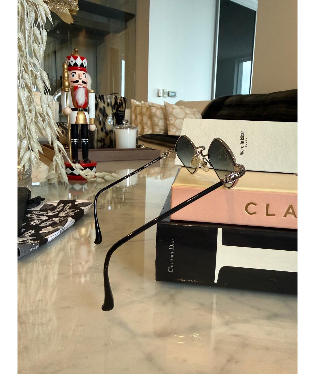 CHROME HEARTS Серые металлические солнцезащитные очки, фото 2