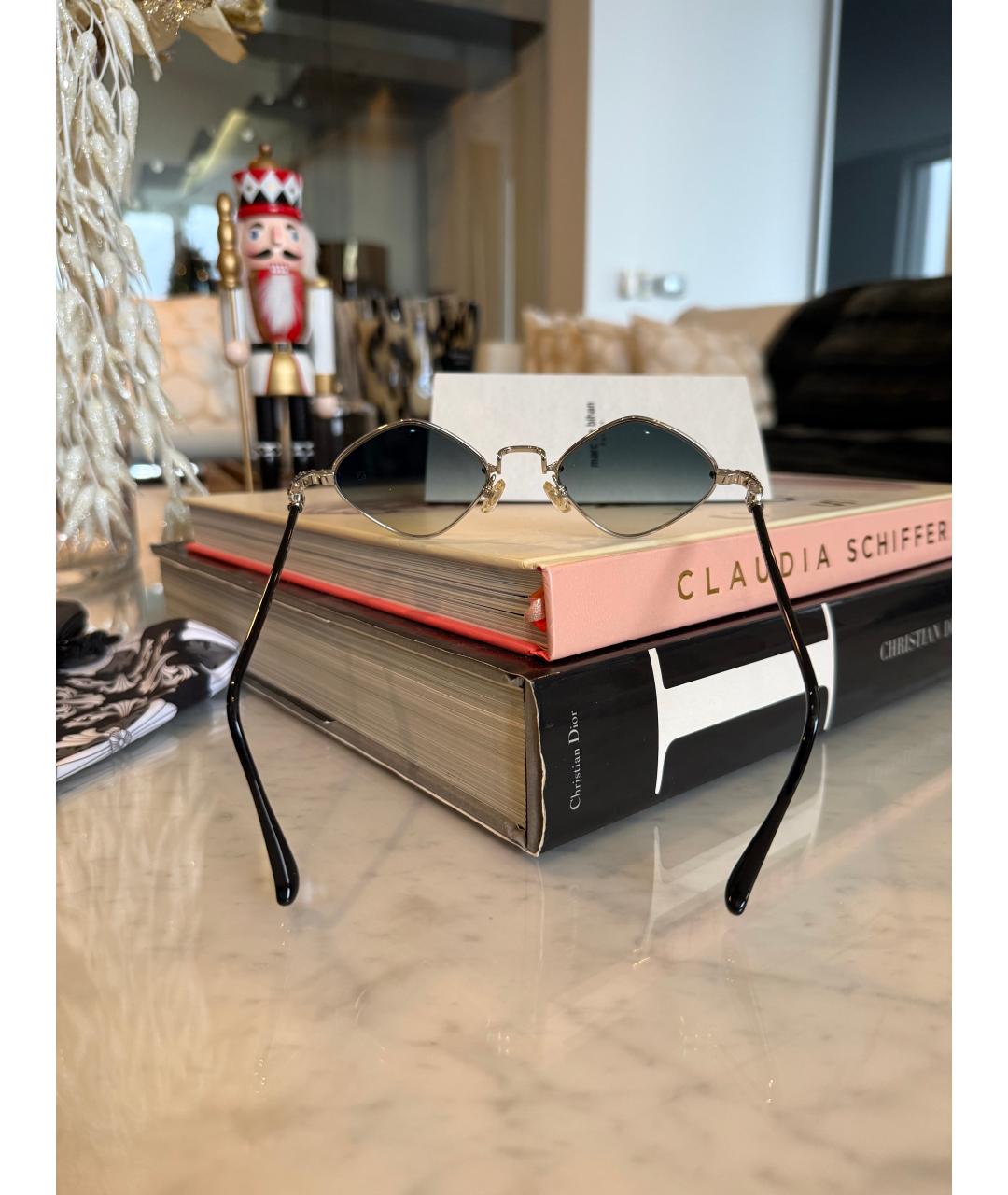 CHROME HEARTS Серые металлические солнцезащитные очки, фото 5