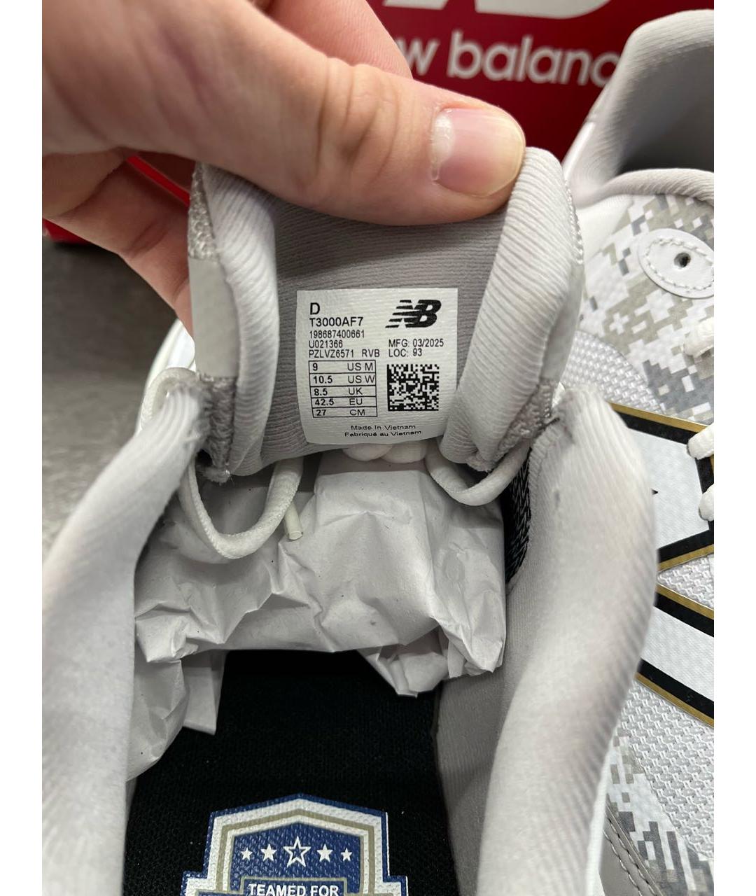 NEW BALANCE Белые текстильные низкие кроссовки / кеды, фото 5