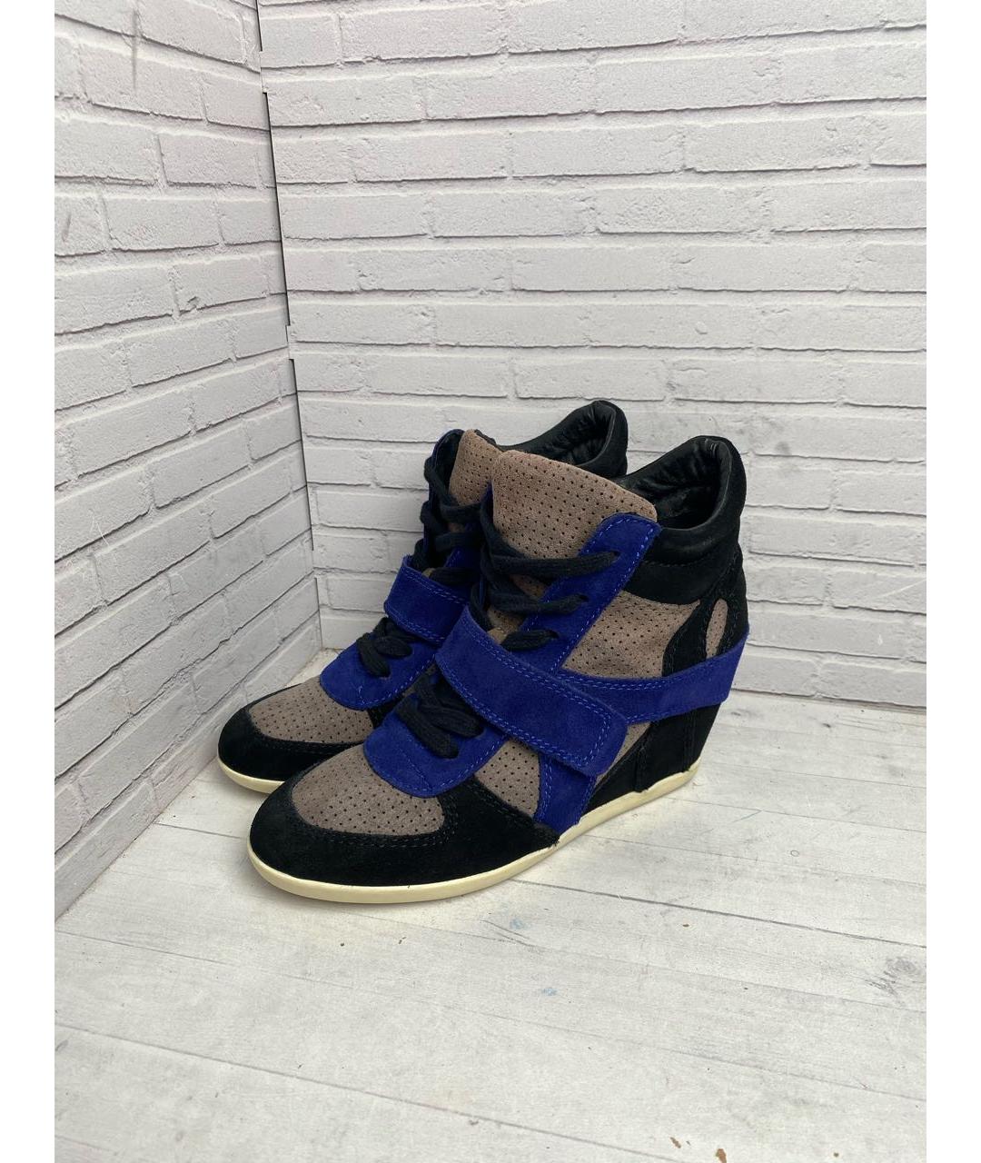 ASH Черные замшевые кроссовки, фото 5