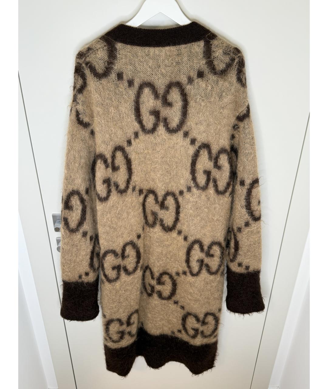 GUCCI Коричневый шерстяной кардиган, фото 2