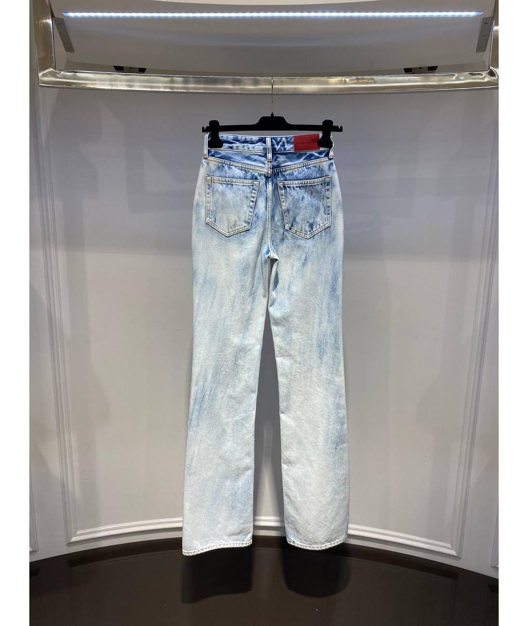 ALESSANDRA RICH Голубые хлопковые прямые джинсы, фото 2