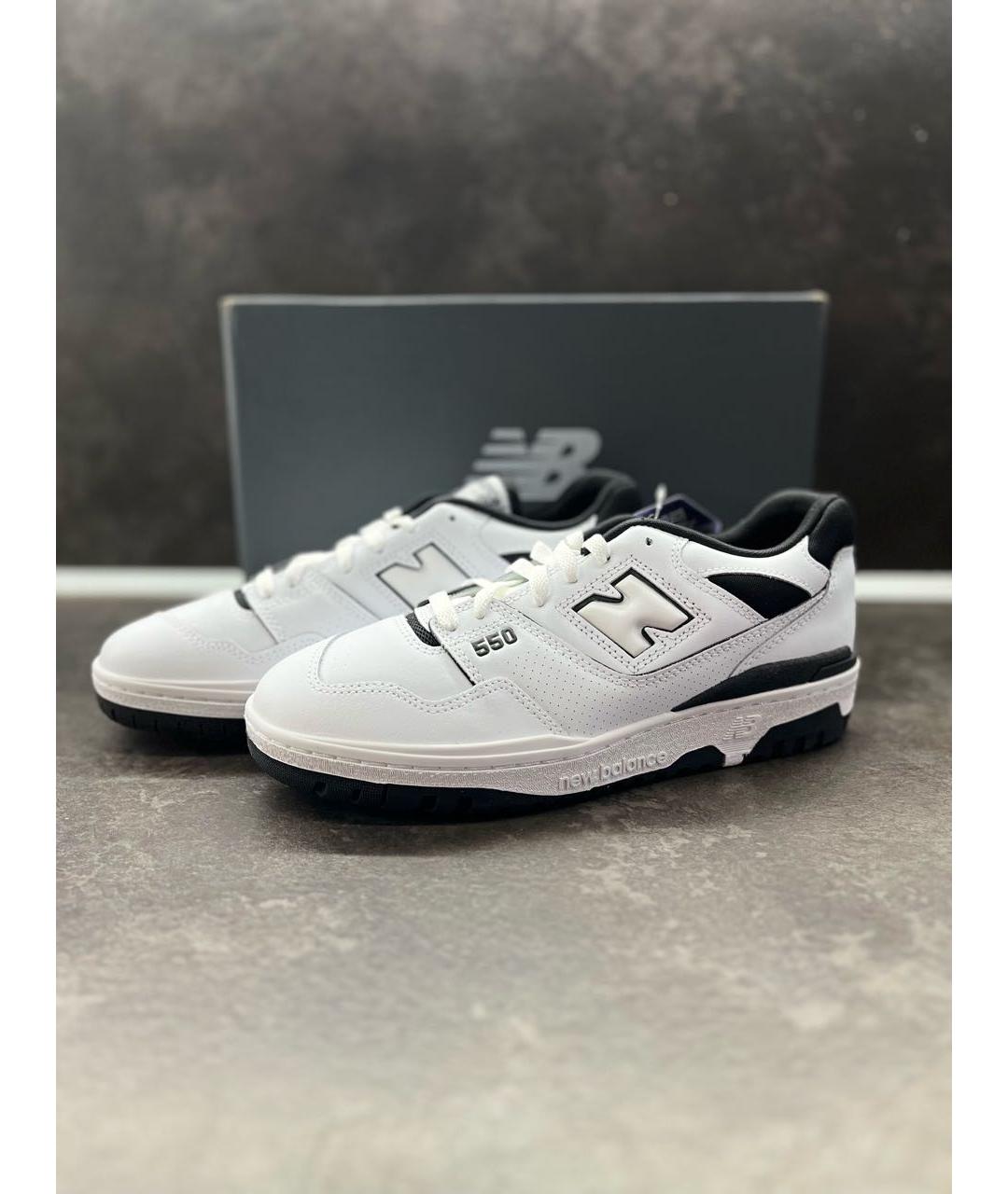 NEW BALANCE Белые низкие кроссовки / кеды из искусственной кожи, фото 7