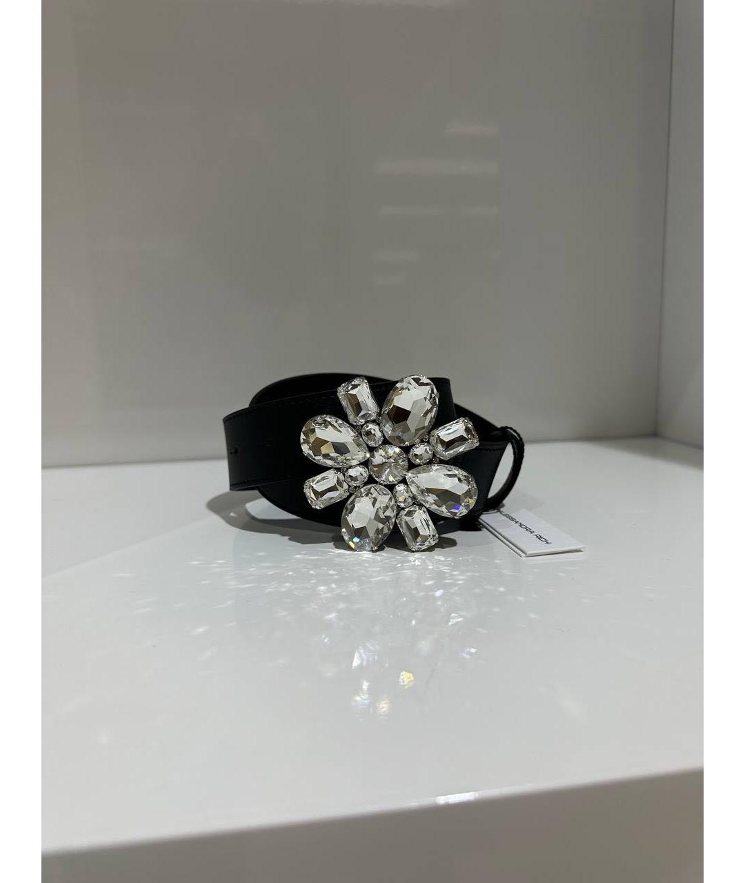 ALESSANDRA RICH Черный кожаный ремень, фото 2