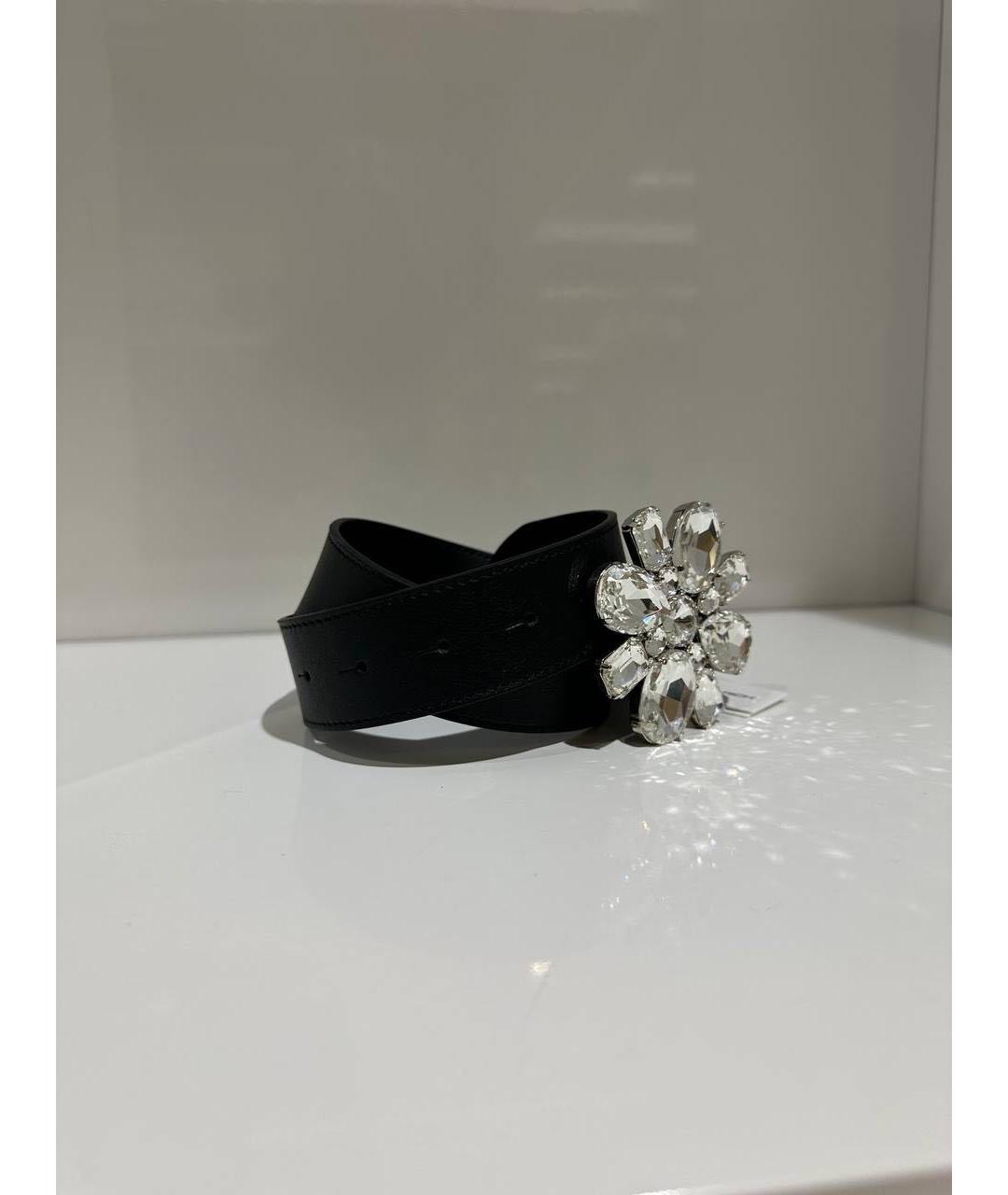 ALESSANDRA RICH Черный кожаный ремень, фото 3