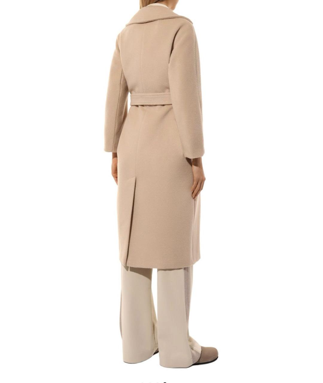WEEKEND MAX MARA Бежевое шерстяное пальто, фото 2