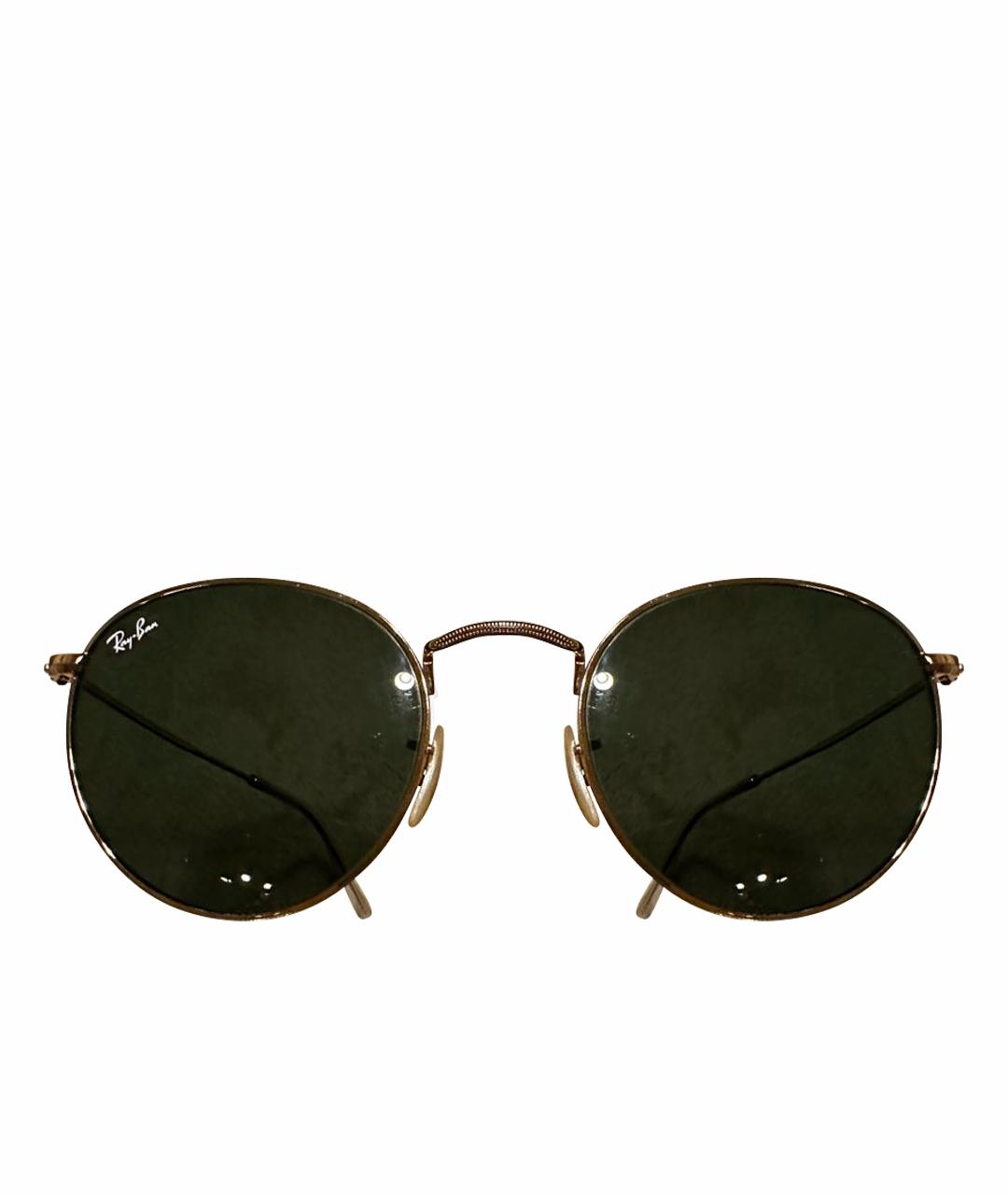 RAY BAN Зеленые металлические солнцезащитные очки, фото 1