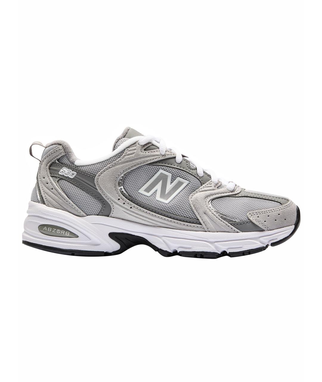 NEW BALANCE Серые синтетические низкие кроссовки / кеды, фото 1