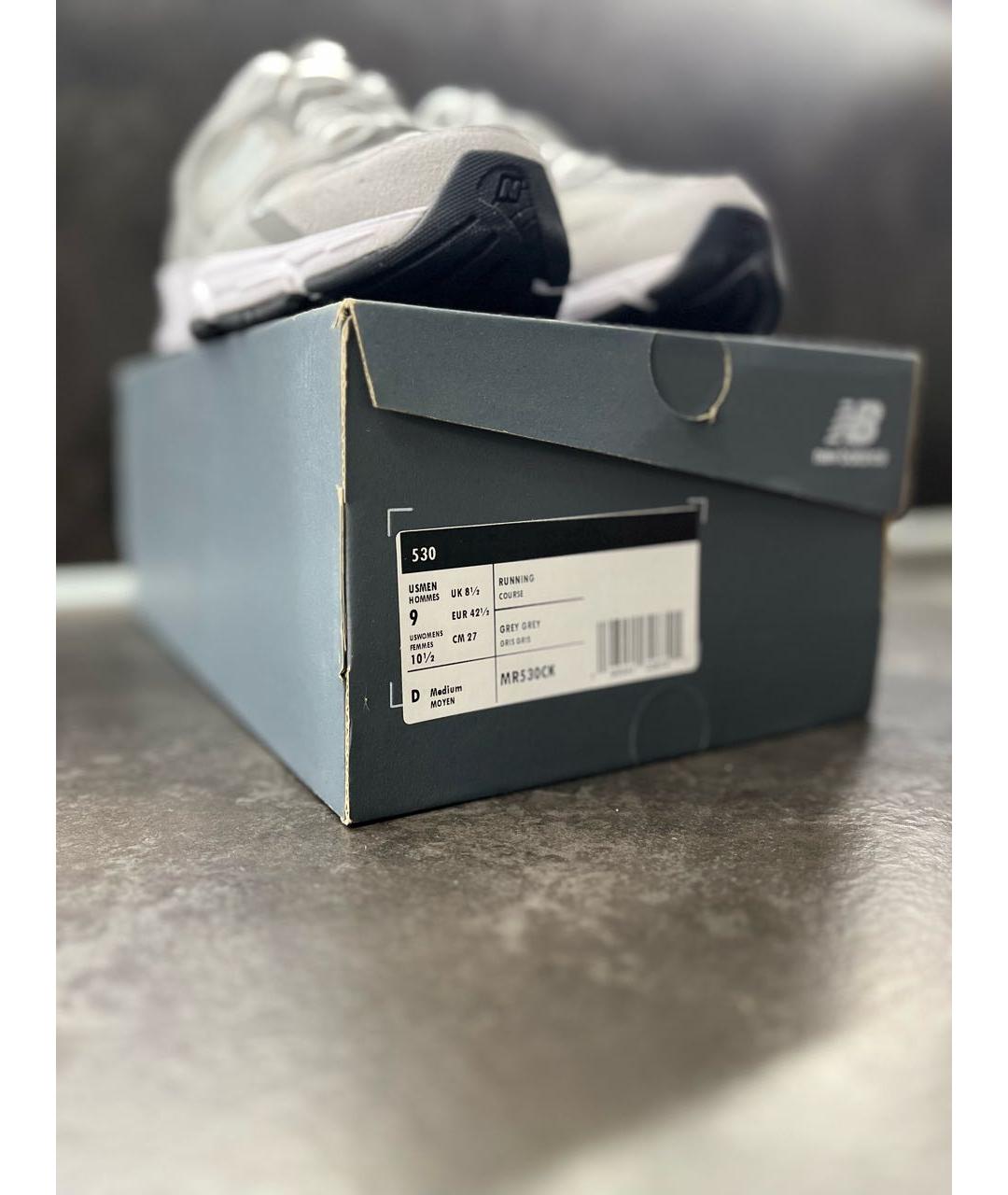 NEW BALANCE Серые синтетические низкие кроссовки / кеды, фото 6