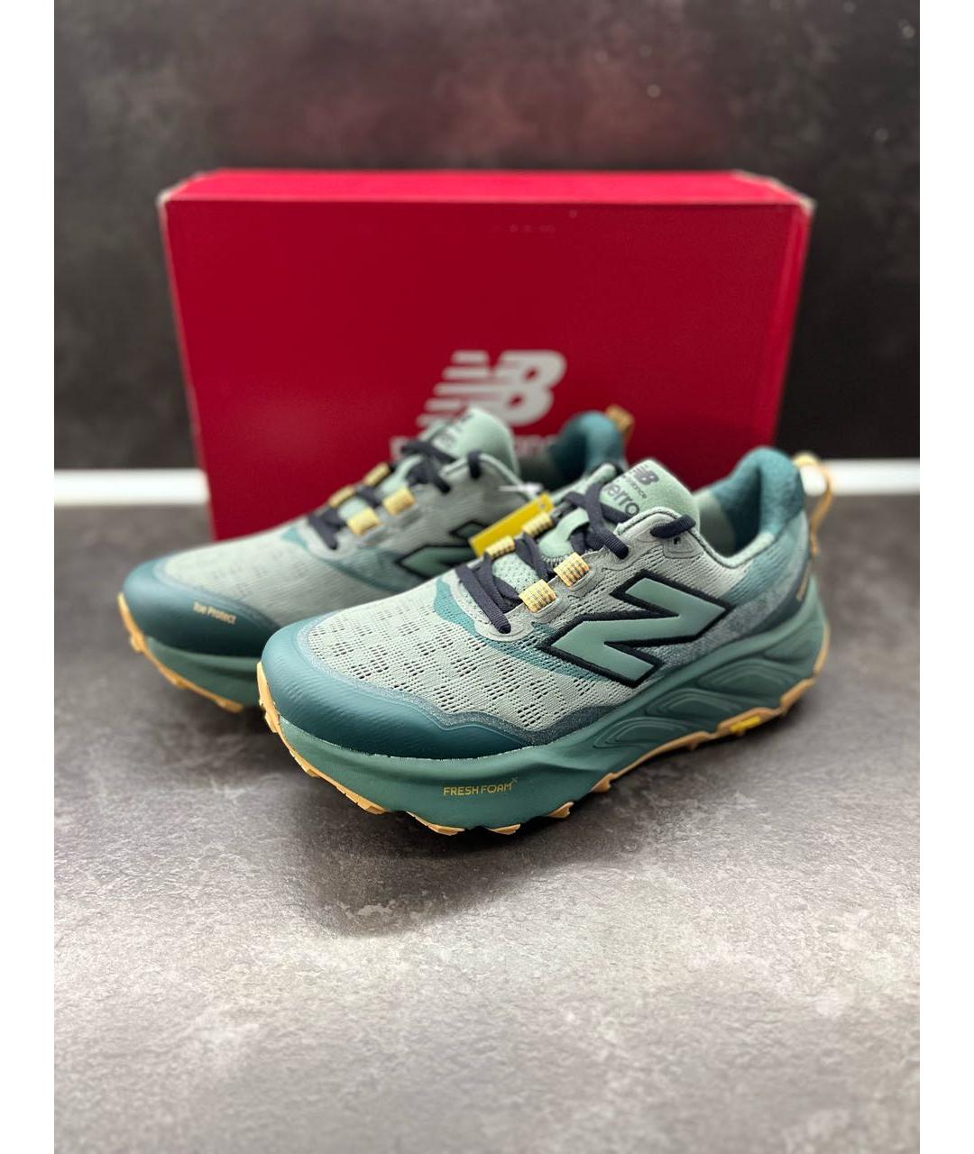 NEW BALANCE Зеленые синтетические низкие кроссовки / кеды, фото 7