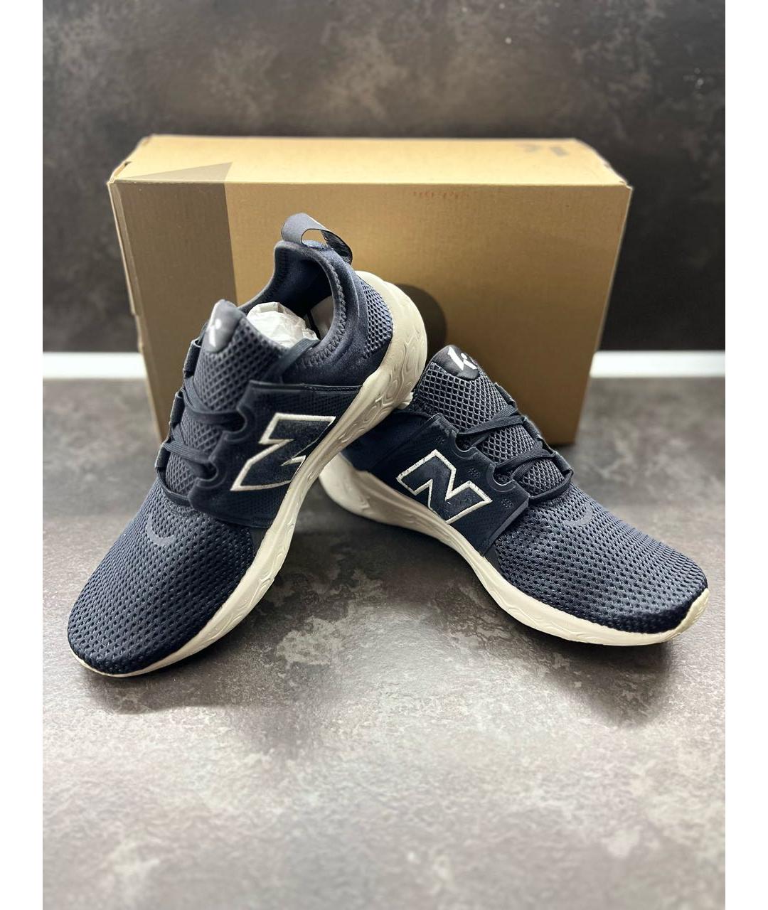 NEW BALANCE Черные синтетические низкие кроссовки / кеды, фото 2