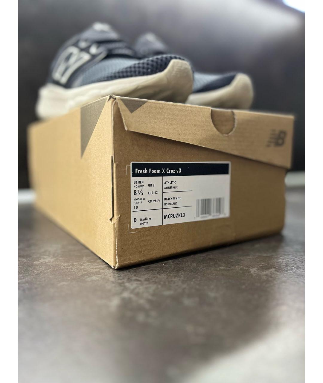 NEW BALANCE Черные синтетические низкие кроссовки / кеды, фото 6