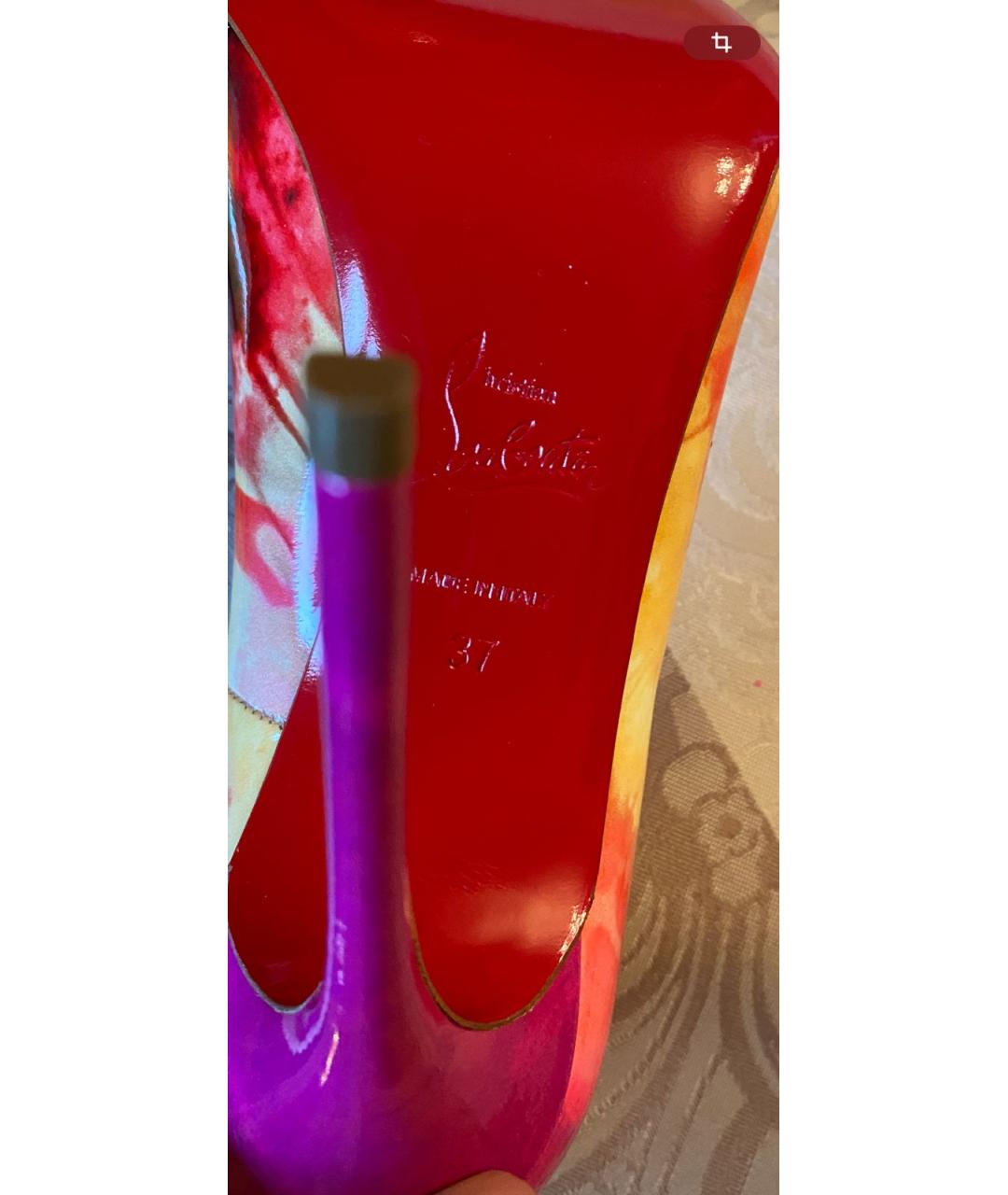 CHRISTIAN LOUBOUTIN Мульти туфли из лакированной кожи, фото 4