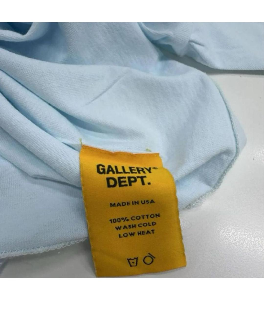 Gallery Dept Голубая хлопковая футболка, фото 6