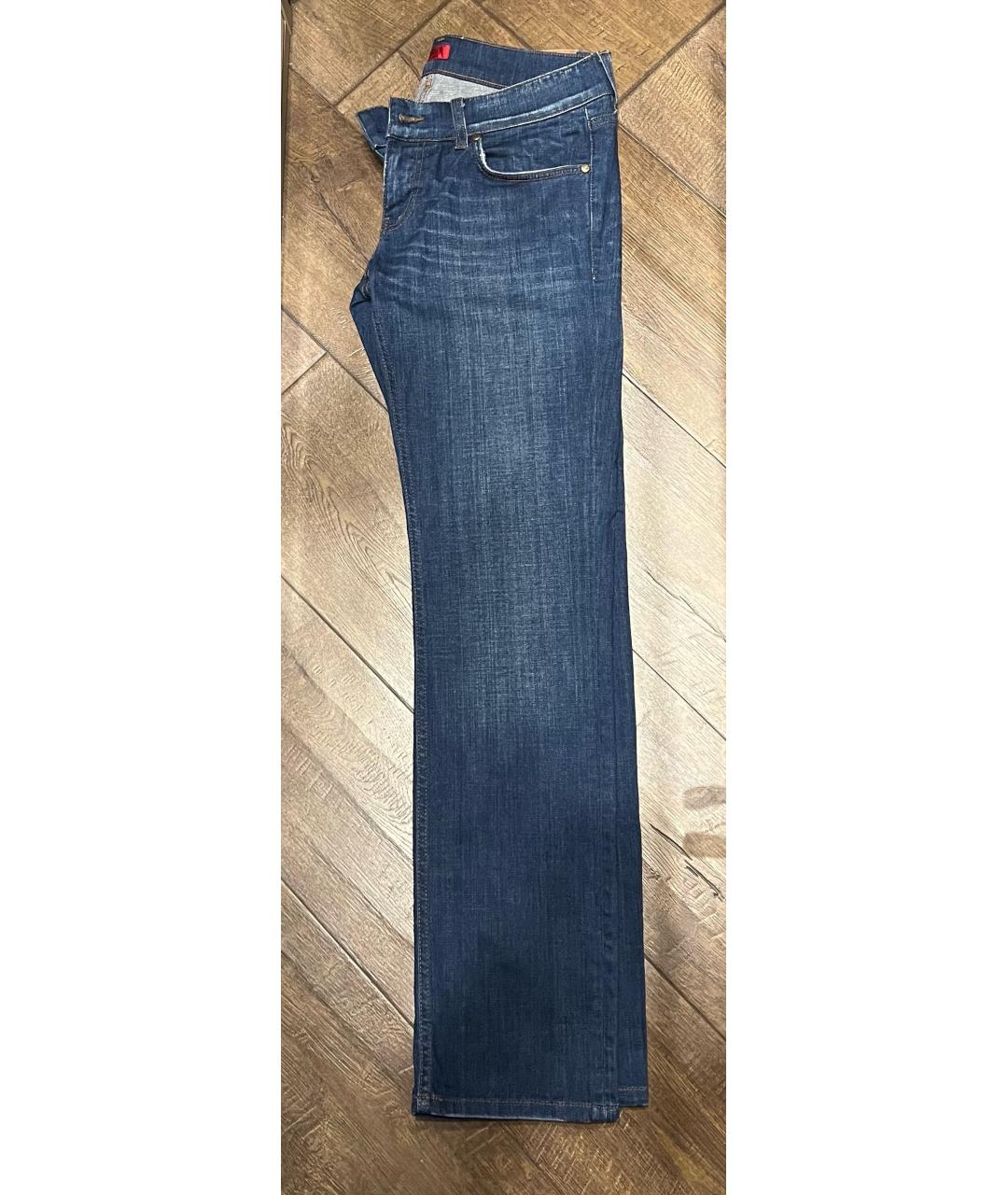 HUGO Синие хлопковые прямые джинсы, фото 2