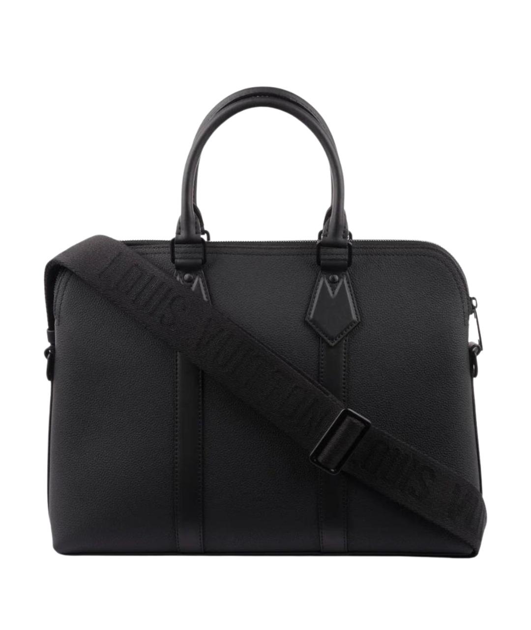 LOUIS VUITTON Черный кожаный портфель, фото 1
