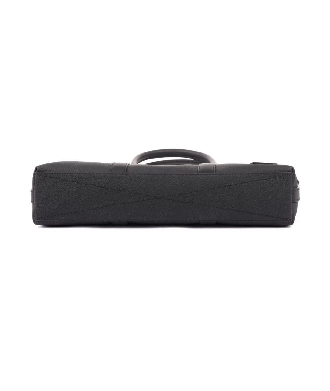 LOUIS VUITTON Черный кожаный портфель, фото 7