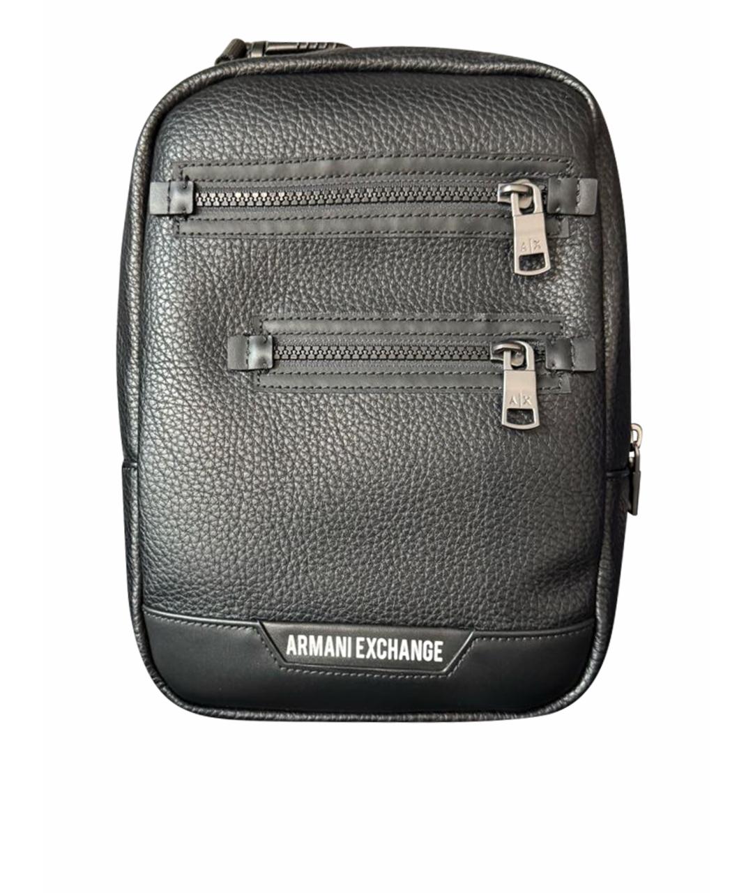 ARMANI EXCHANGE Черная сумка на плечо из искусственной кожи, фото 1