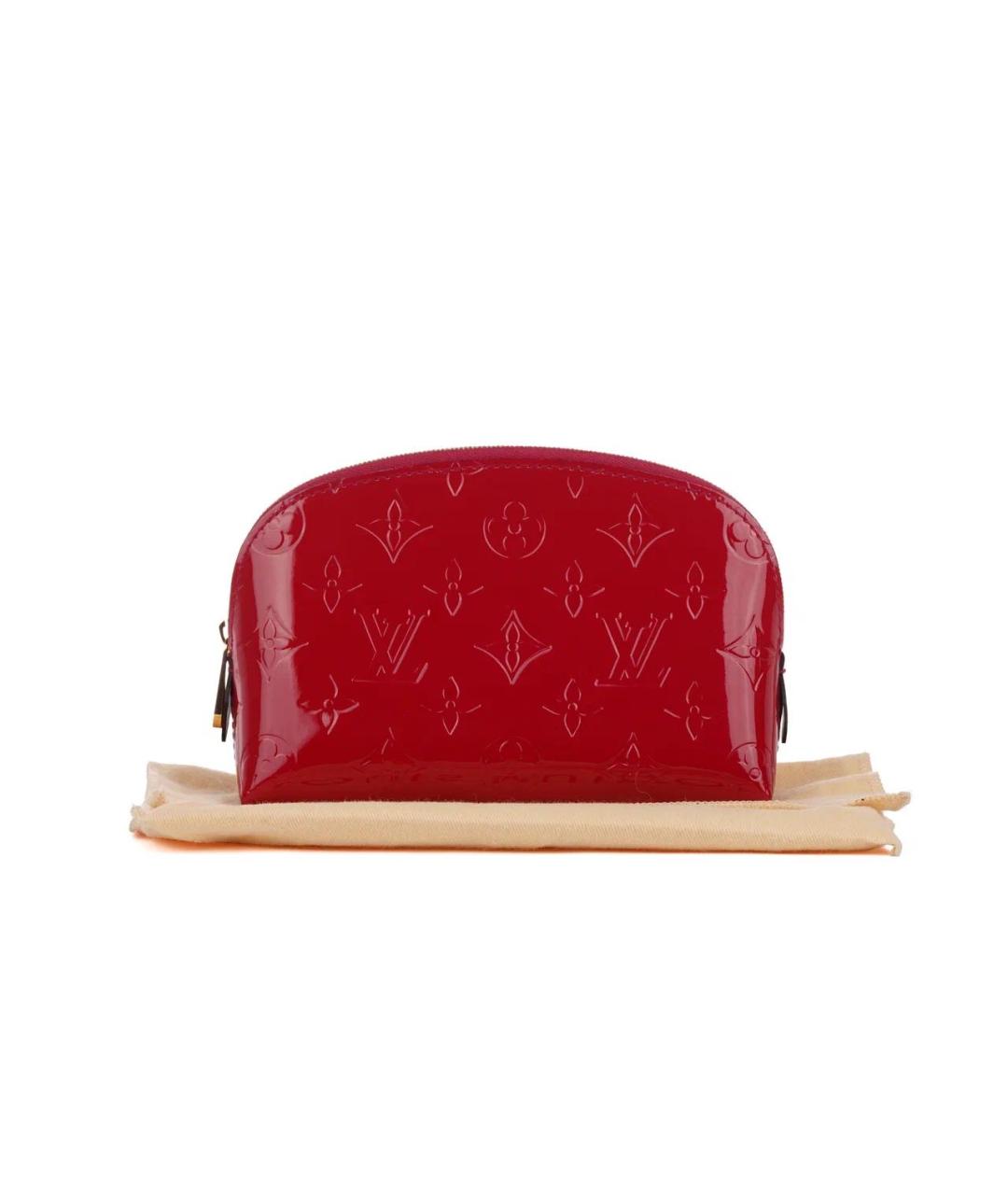 LOUIS VUITTON Красная косметичка из лакированной кожи, фото 2