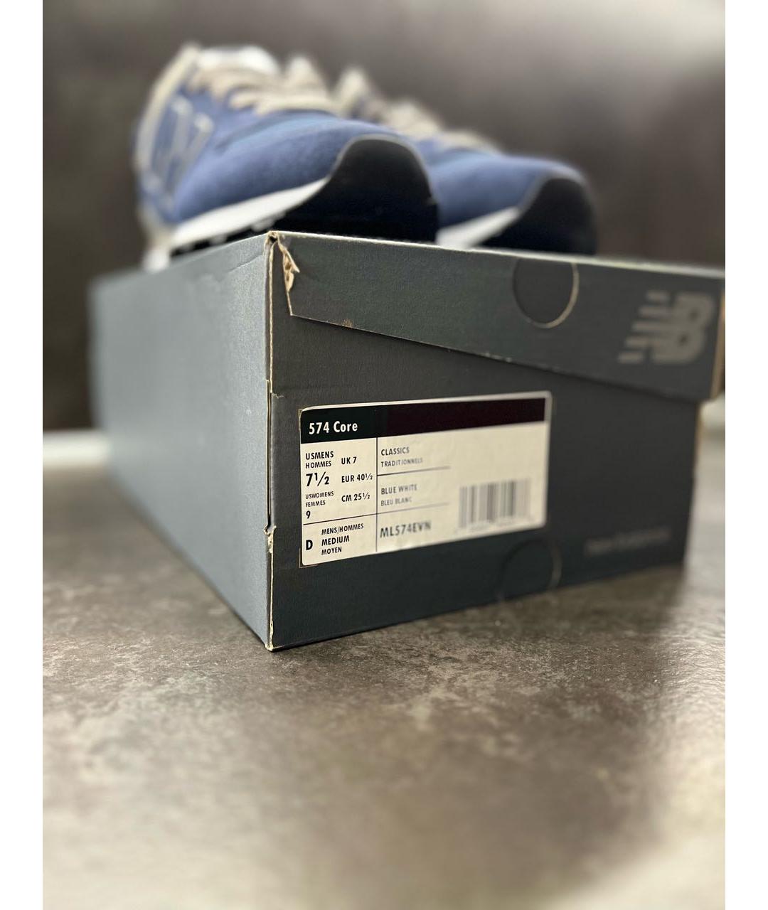 NEW BALANCE Темно-синие замшевые низкие кроссовки / кеды, фото 6