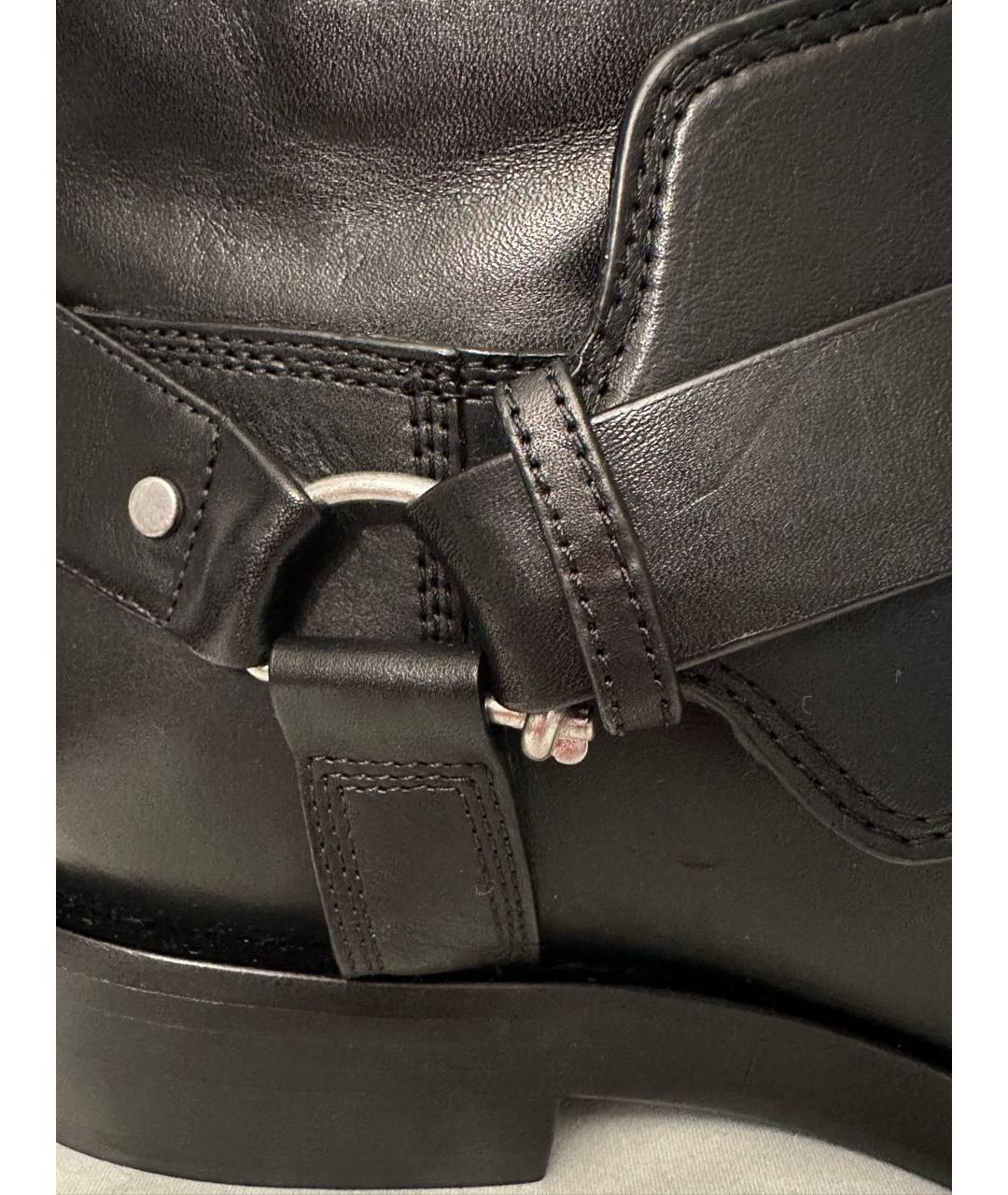 BURBERRY Черные кожаные высокие ботинки, фото 5