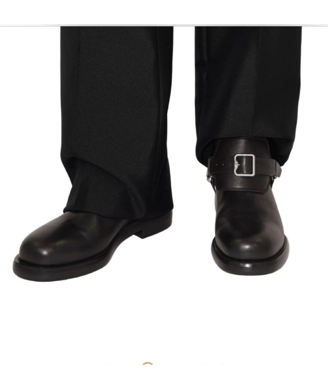 BURBERRY Черные кожаные высокие ботинки, фото 7