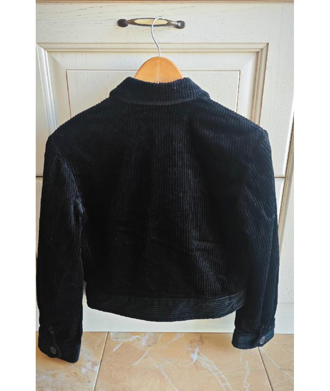 SANDRO Черный хлопковый жакет/пиджак, фото 2