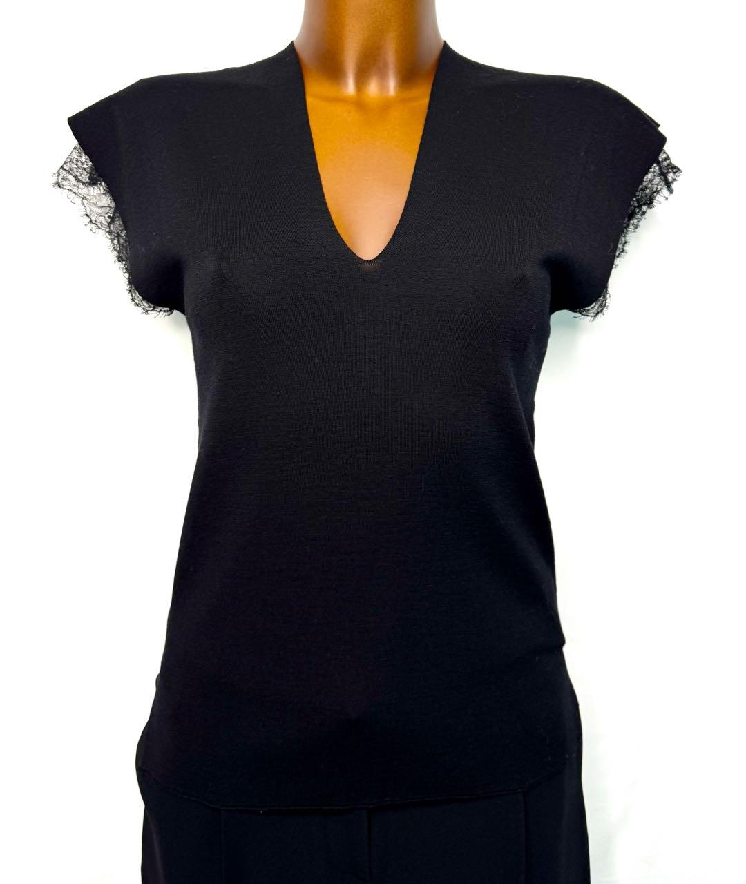 VALENTINO Черная шерстяная майка, фото 2