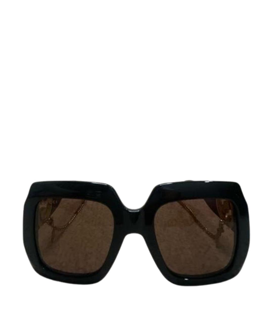 GUCCI Черные пластиковые солнцезащитные очки, фото 1