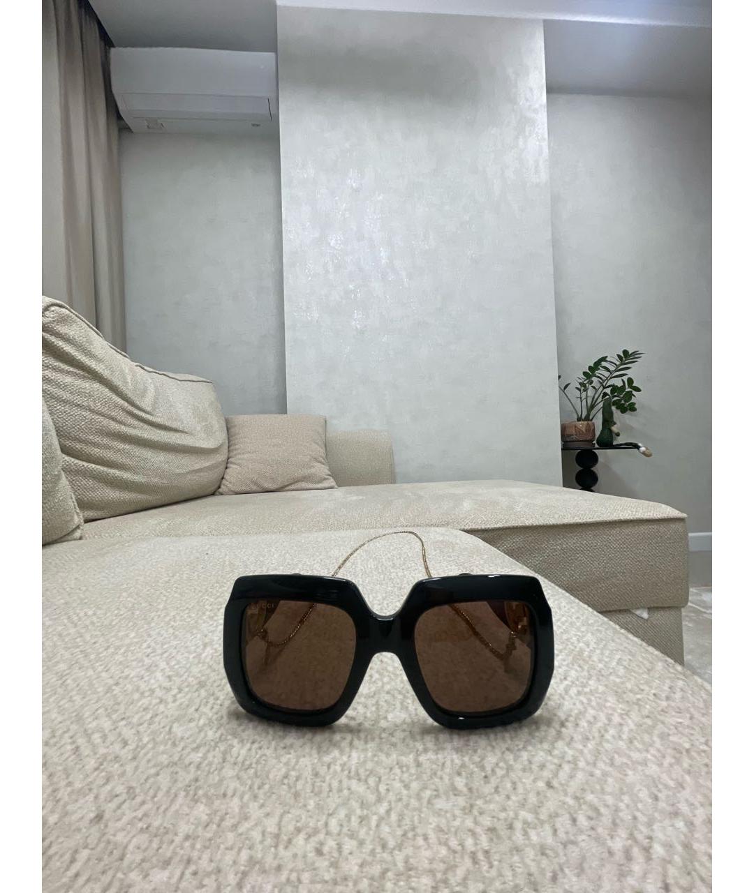 GUCCI Черные пластиковые солнцезащитные очки, фото 5