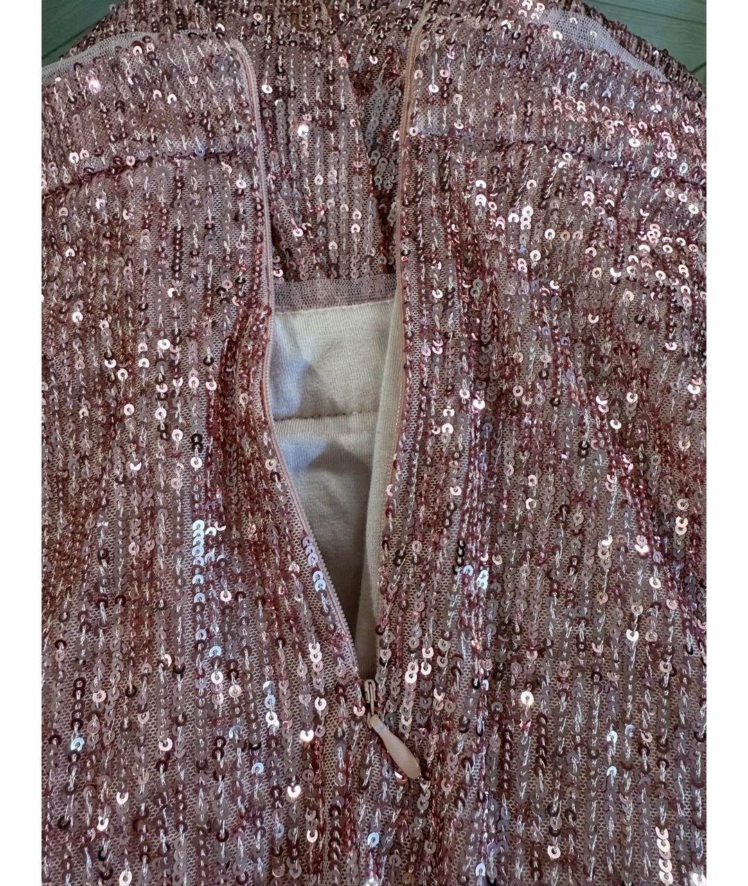 BLUMARINE Розовые полиэстеровые брюки широкие, фото 5