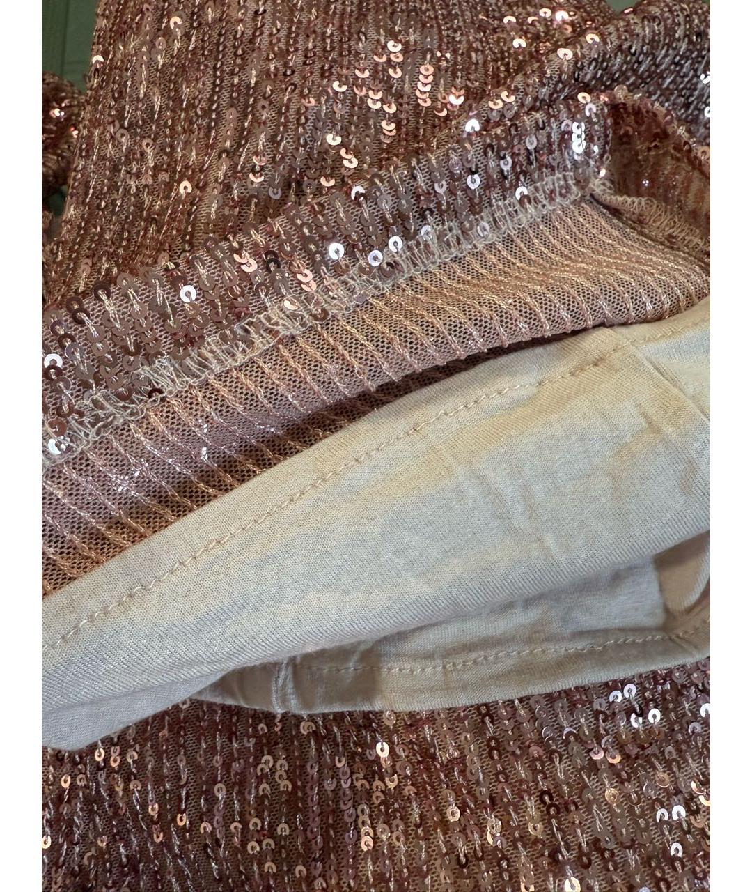 BLUMARINE Розовые полиэстеровые брюки широкие, фото 4