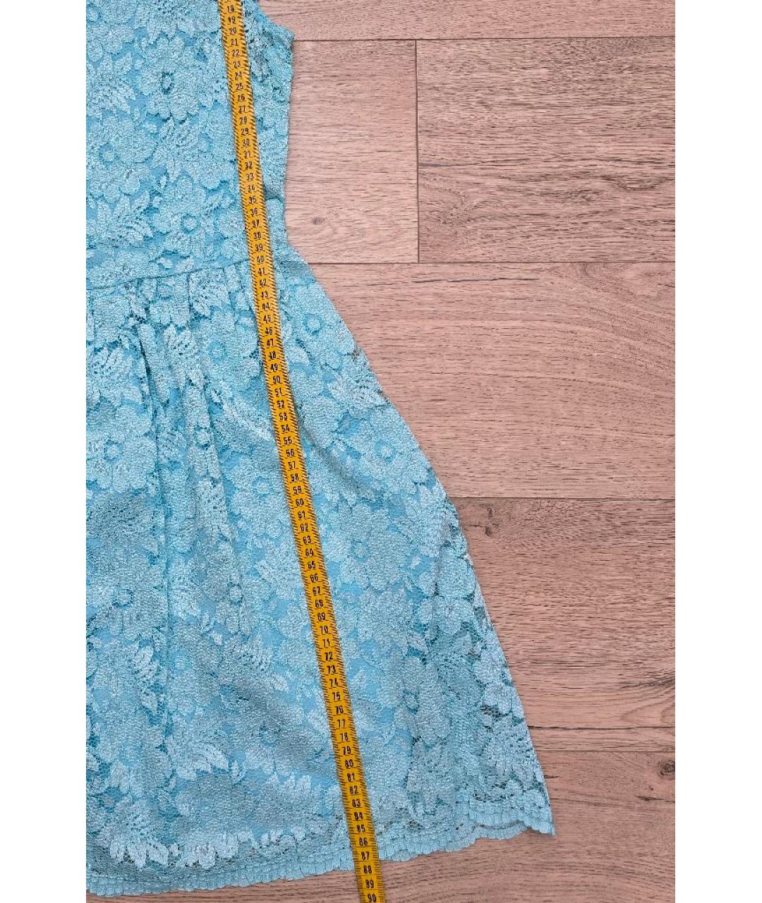 BLUGIRL Бирюзовое полиамидовое коктейльное платье, фото 9