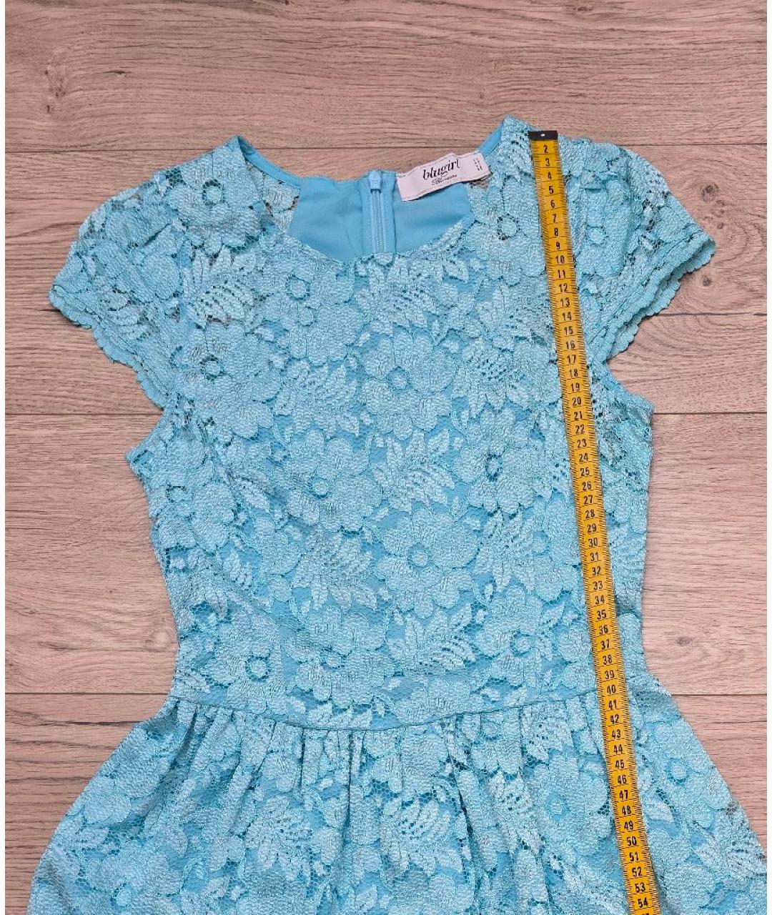 BLUGIRL Бирюзовое полиамидовое коктейльное платье, фото 3