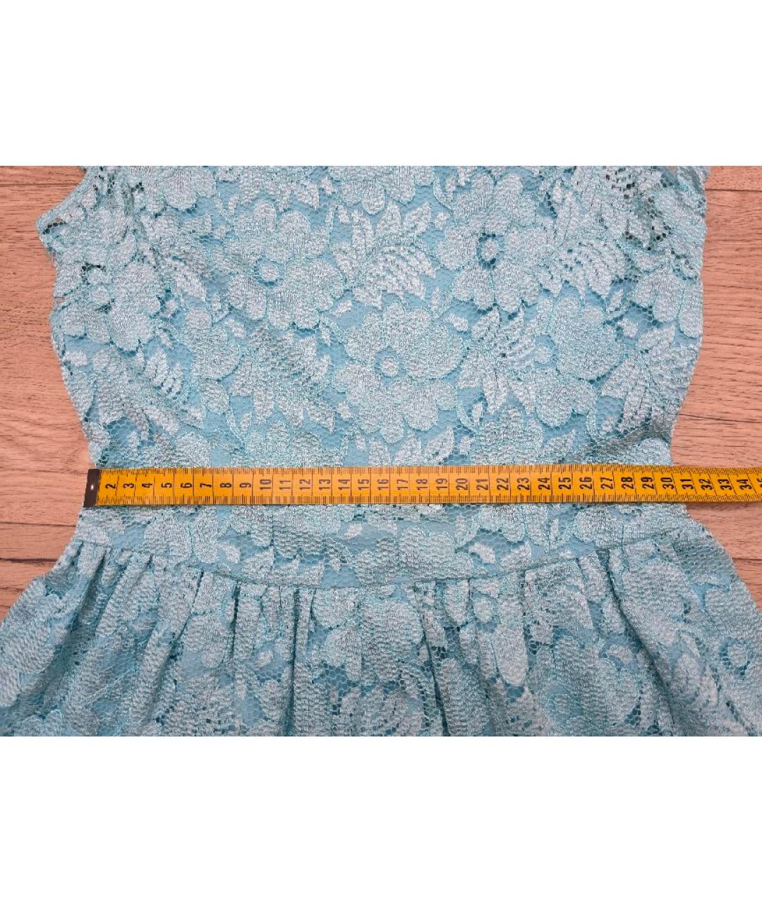 BLUGIRL Бирюзовое полиамидовое коктейльное платье, фото 8